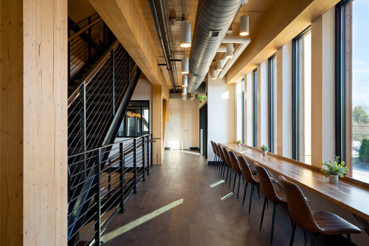 09 Powell Second Floor Landing web workspace, offices, meeting space