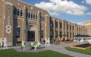 Barnes Building Rendering COhatch Entrance
